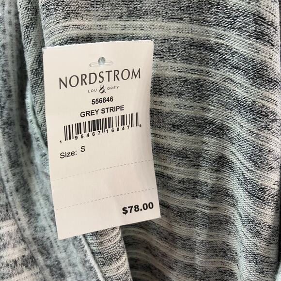 Lou & Grey‎ V-Neck Striped Sweater Dress Womens Small Tunic Casual Soft Relaxed - Picture 14 of 16